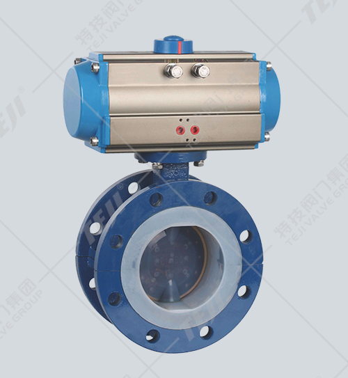 氣動襯氟法蘭蝶閥