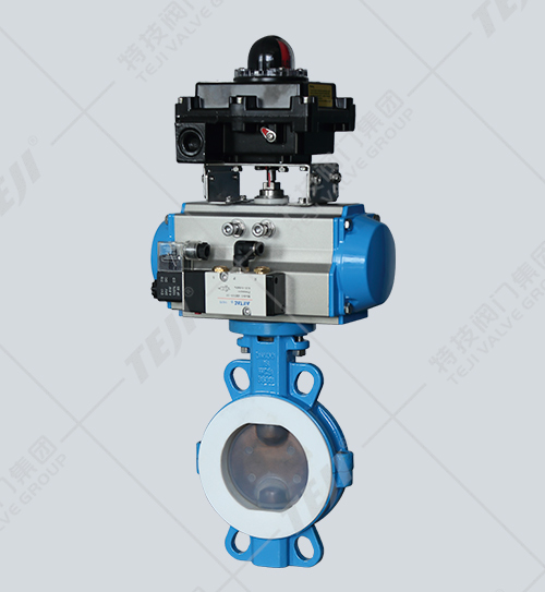 氣動襯氟對夾蝶閥