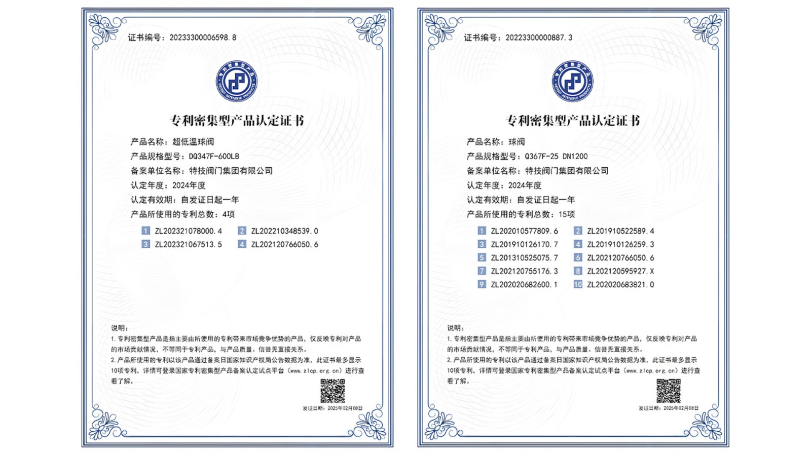 特技閥門集團(tuán)榮登2024專利密集型產(chǎn)品榜單，創(chuàng)新實(shí)力再獲認(rèn)可